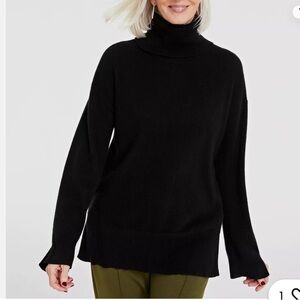 Charter Club Women's 100% Cashmere Turtleneck Split-Hem Sweater, NWT!